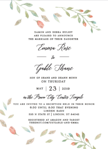 Rustic Invitations 2021